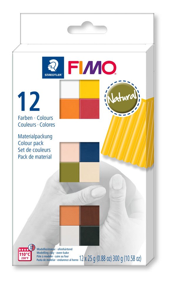 Fimo Soft St 12 X &frac12; Blokke Natur